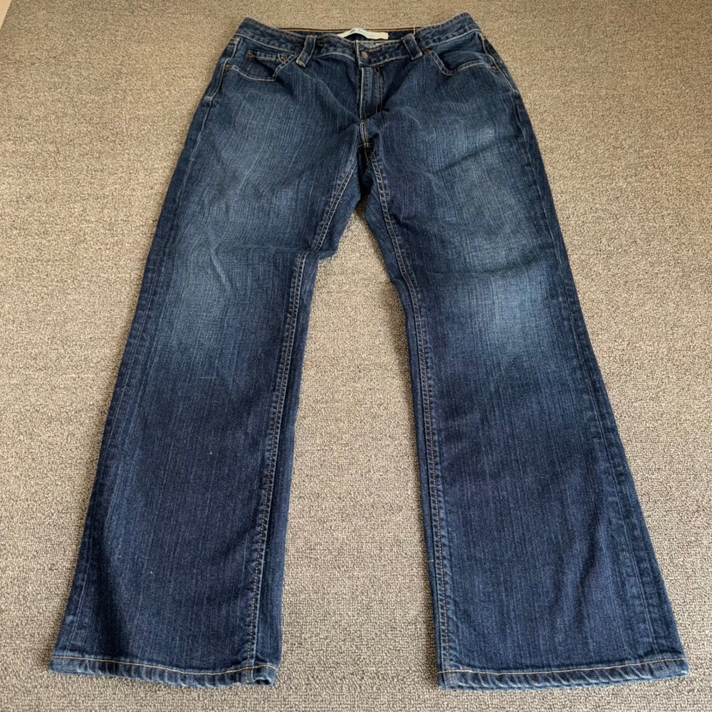 Gap Original Boot Cut Jeans Dark Wash Blue Denim Mid Rise Womens 14R Casual Wear